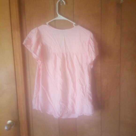 Lee Womens  Pink Cap Sleeve Pullover Top Size L - Picture 4 of 4